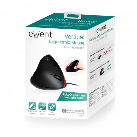 RATO EWENT ERGONÓMICO USB / USB-C